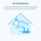 TP-LINK LED Izzó Wi-Fi-s, E27, tompítható fénnyel, TAPO L520E