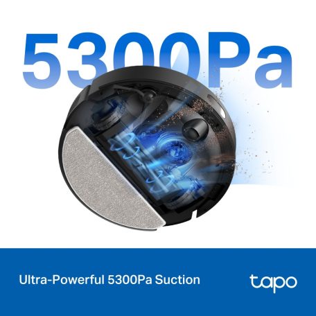 TP-LINK Robot Porszívó és Felmosó + Okos Automata Űrítős Dokkoló LiDAR Navigációval 5300Pa Hyper Suction, TAPO RV30 MAX