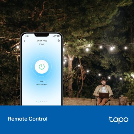 Tapo P410M, Okos Dugalj Wi-Fi-s Mini, Fogyasztás mérővel IP54 kültéri
